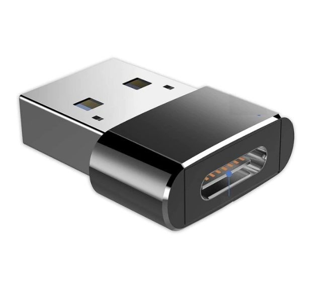 Redukce USB 2.0 (M) na USB-C (F) OTG - Černá