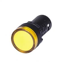 Signální LED světlo 22 mm AC/DC 24V - Žluté